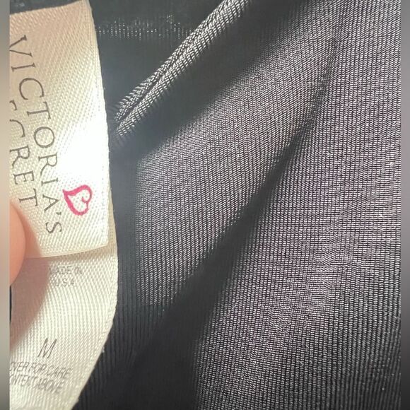 VICTORIAS SECRET BLACK THONG BACK BODY SUIT SIZE M - Picture 5 of 5